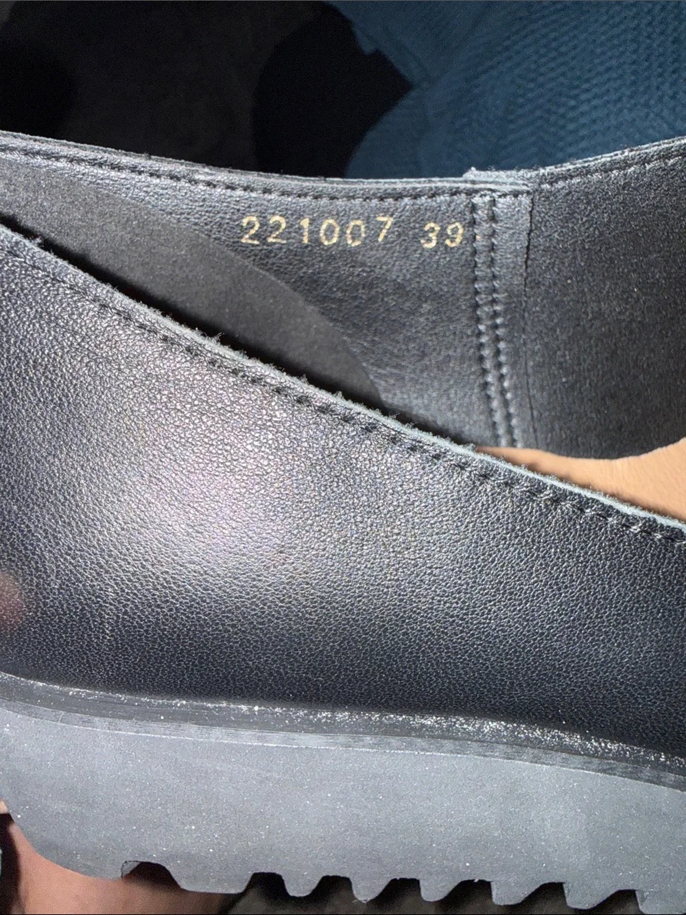 ALL BLACK Side Scoop Black Leather Platform Slip-On Shoes